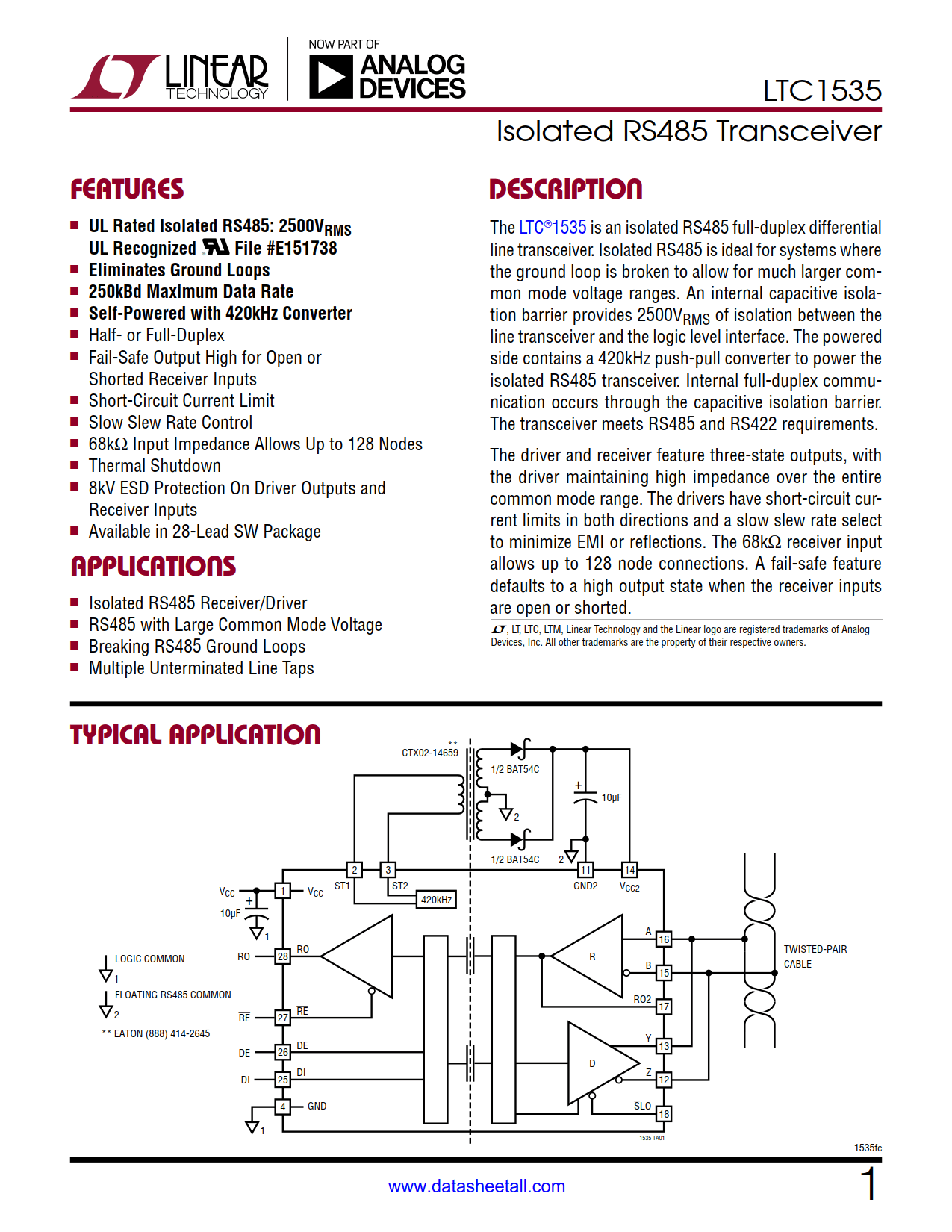 LTC1535 Datasheet