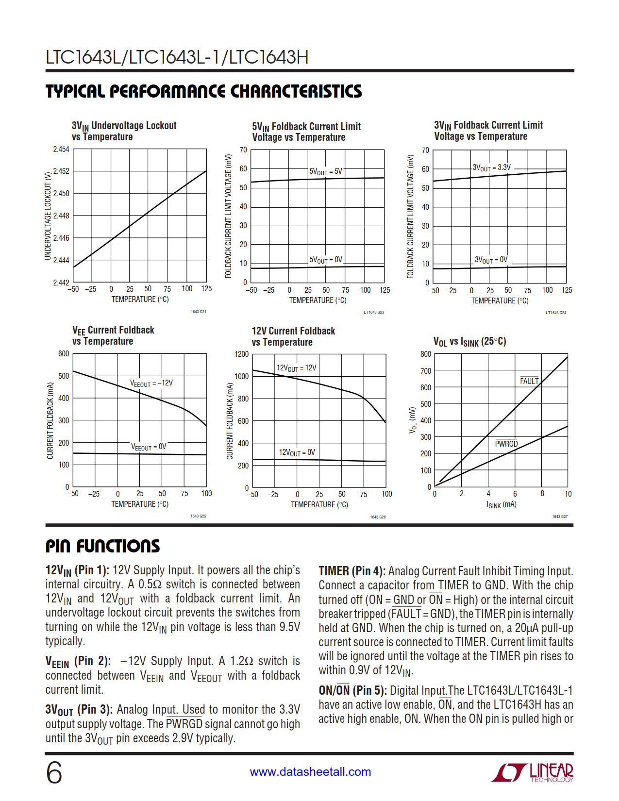 LTC1643 Datasheet Page 6