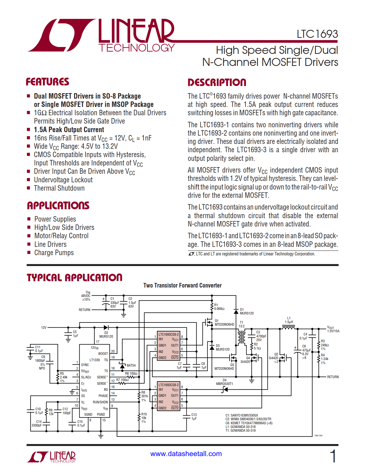 LTC1693 Datasheet