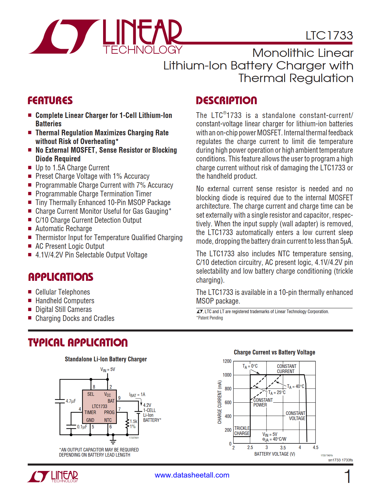 LTC1733 Datasheet