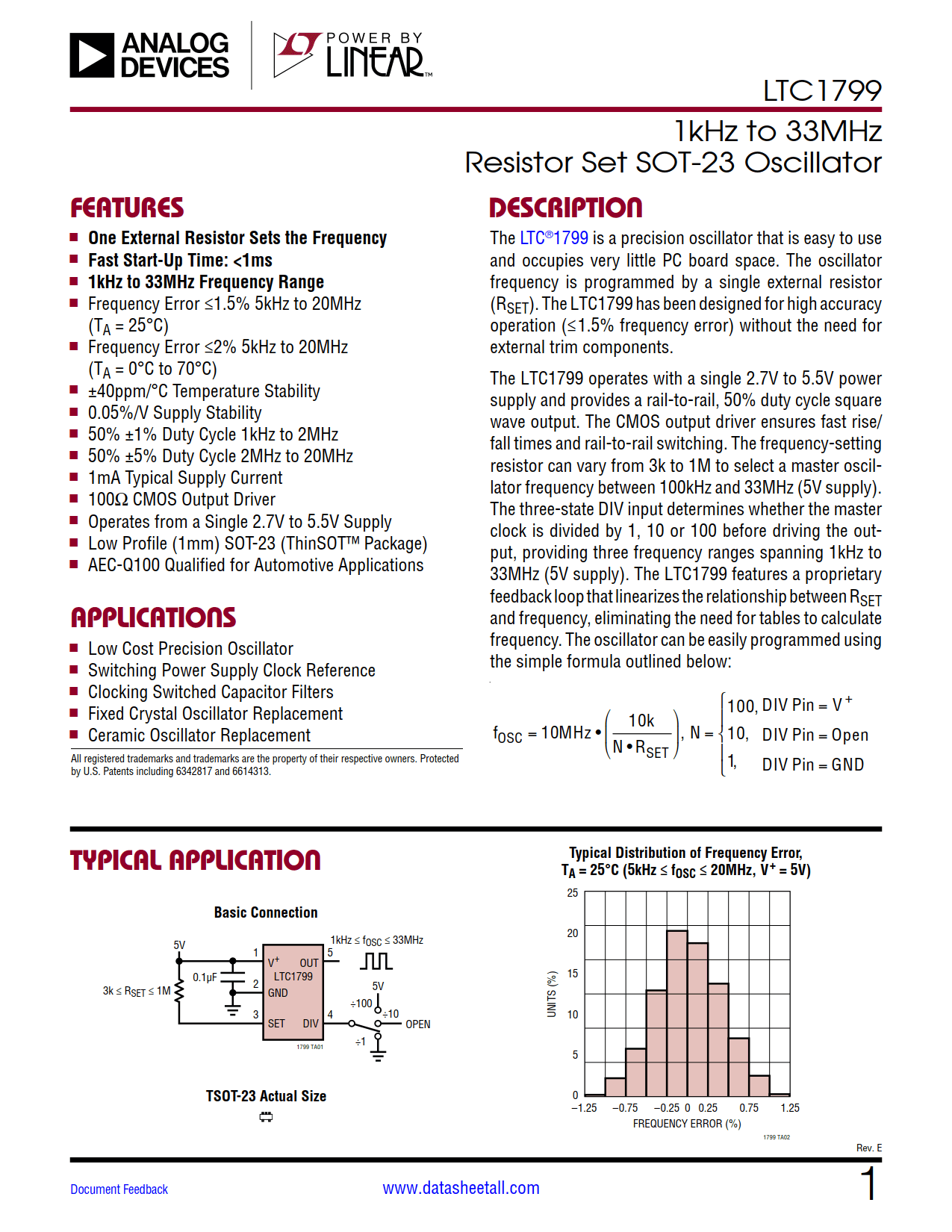 LTC1799 Datasheet