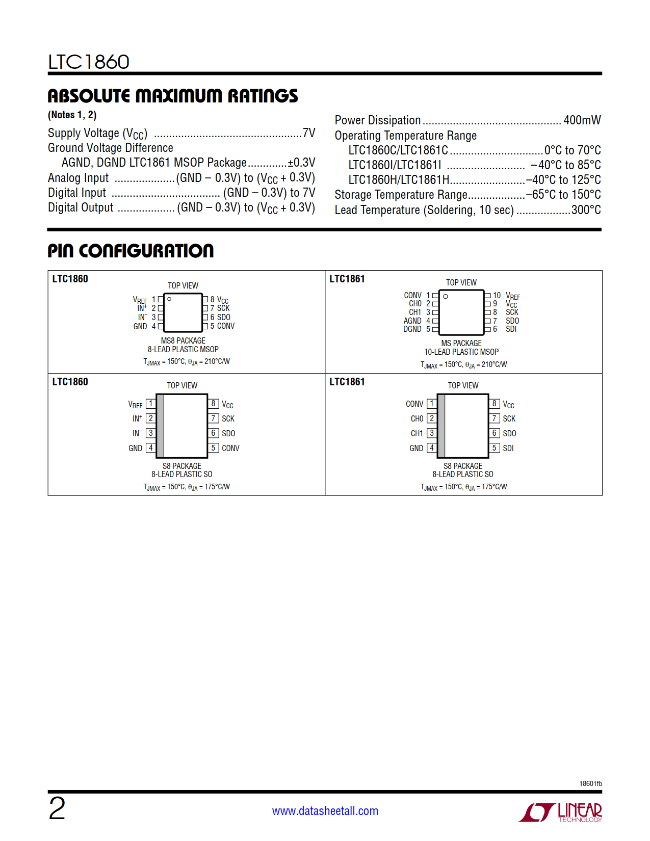 LTC1860 Datasheet Page 2