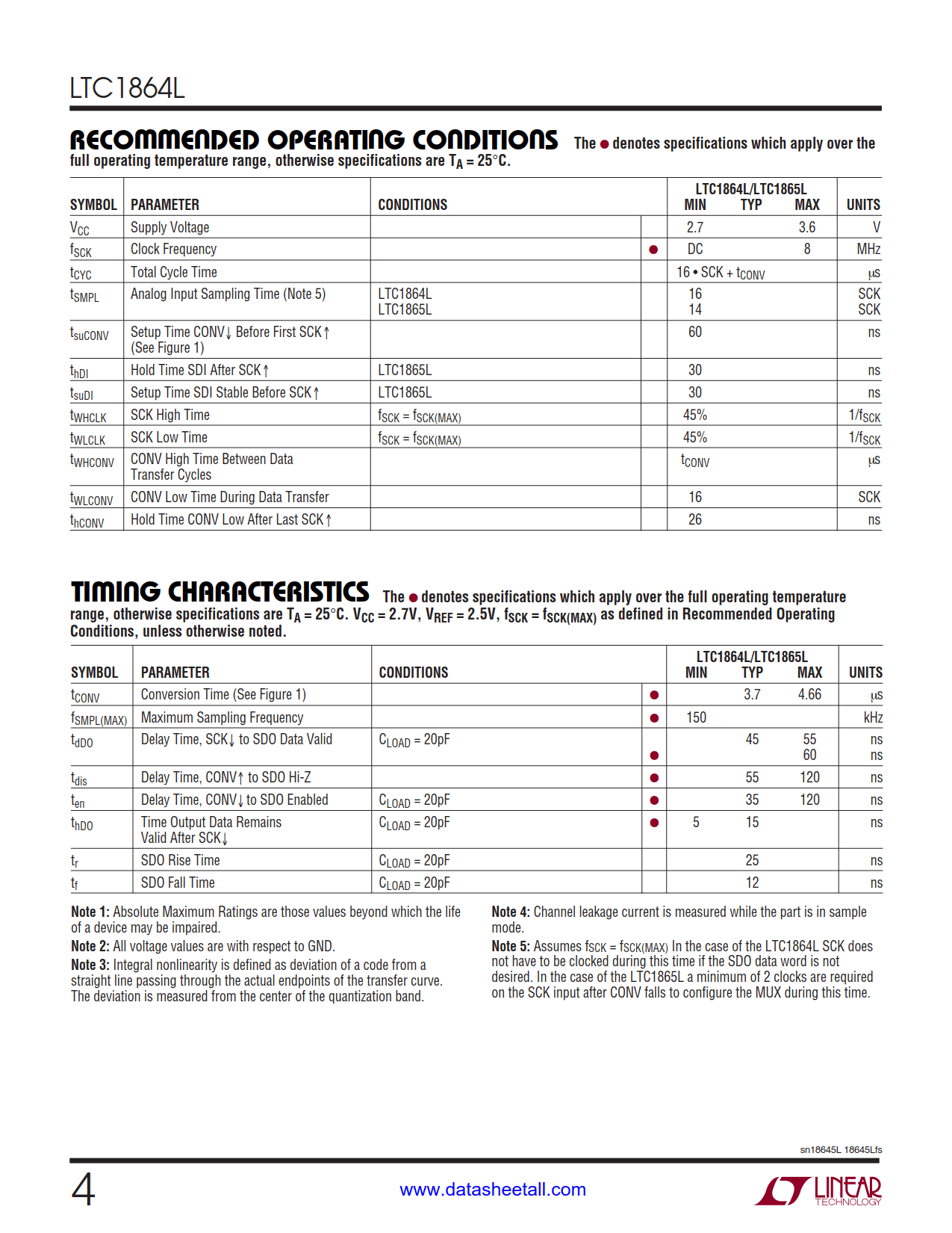 LTC1864L Datasheet Page 4