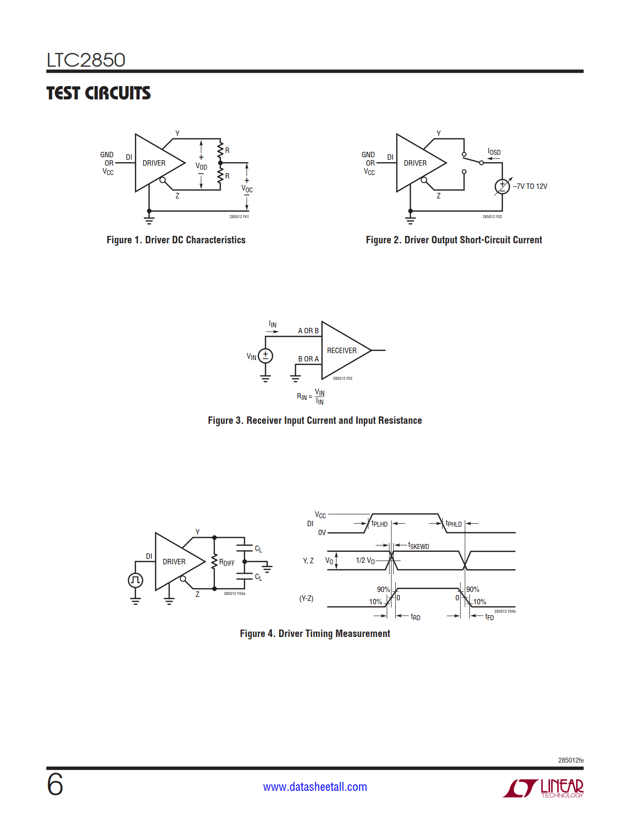 LTC2850 Datasheet Page 6