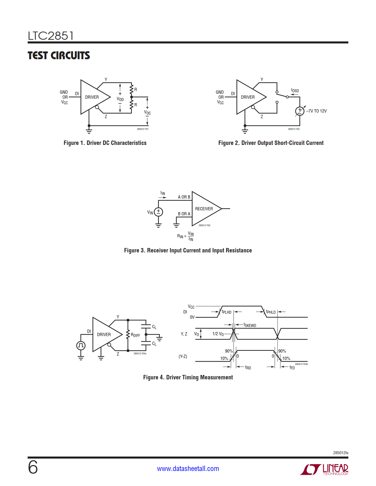 LTC2851 Datasheet Page 6