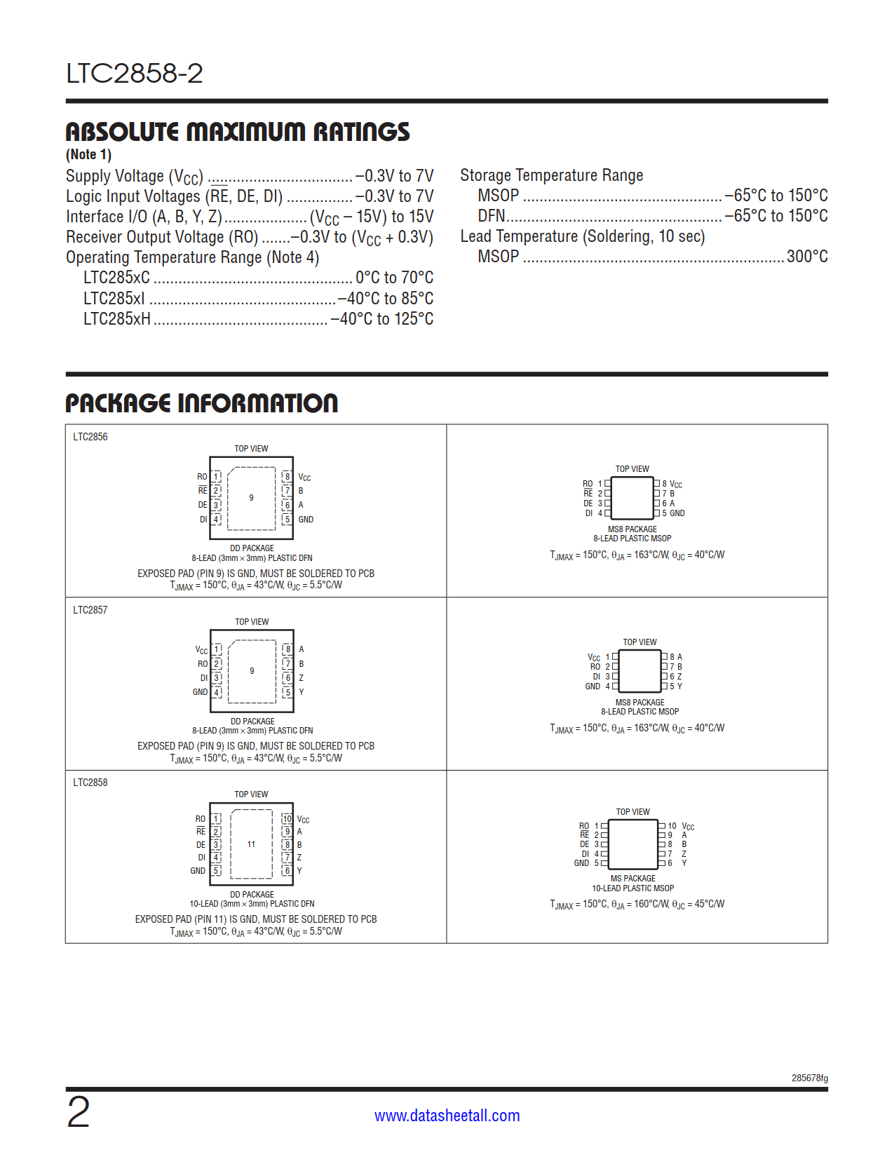 LTC2858-2 Datasheet Page 2