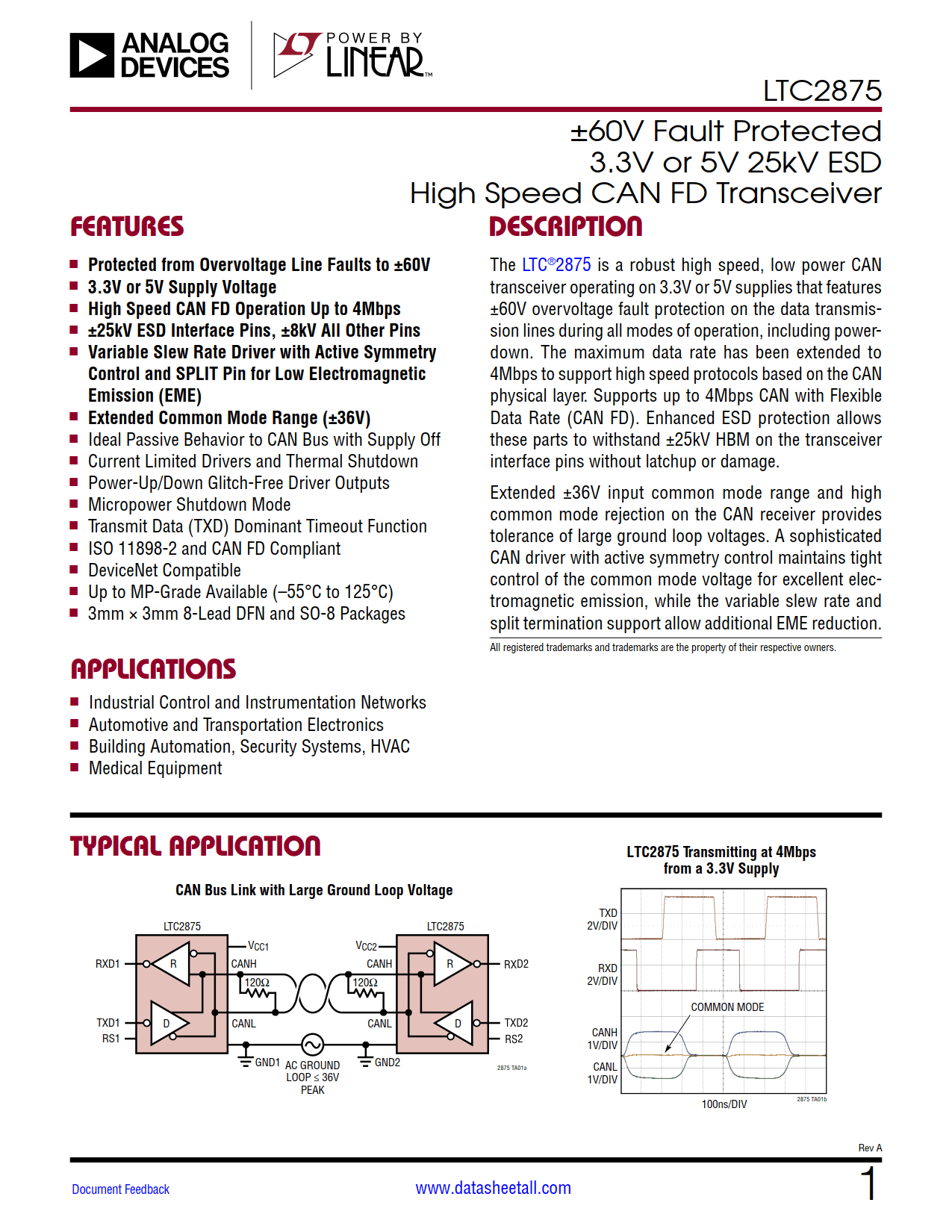 LTC2875 Datasheet