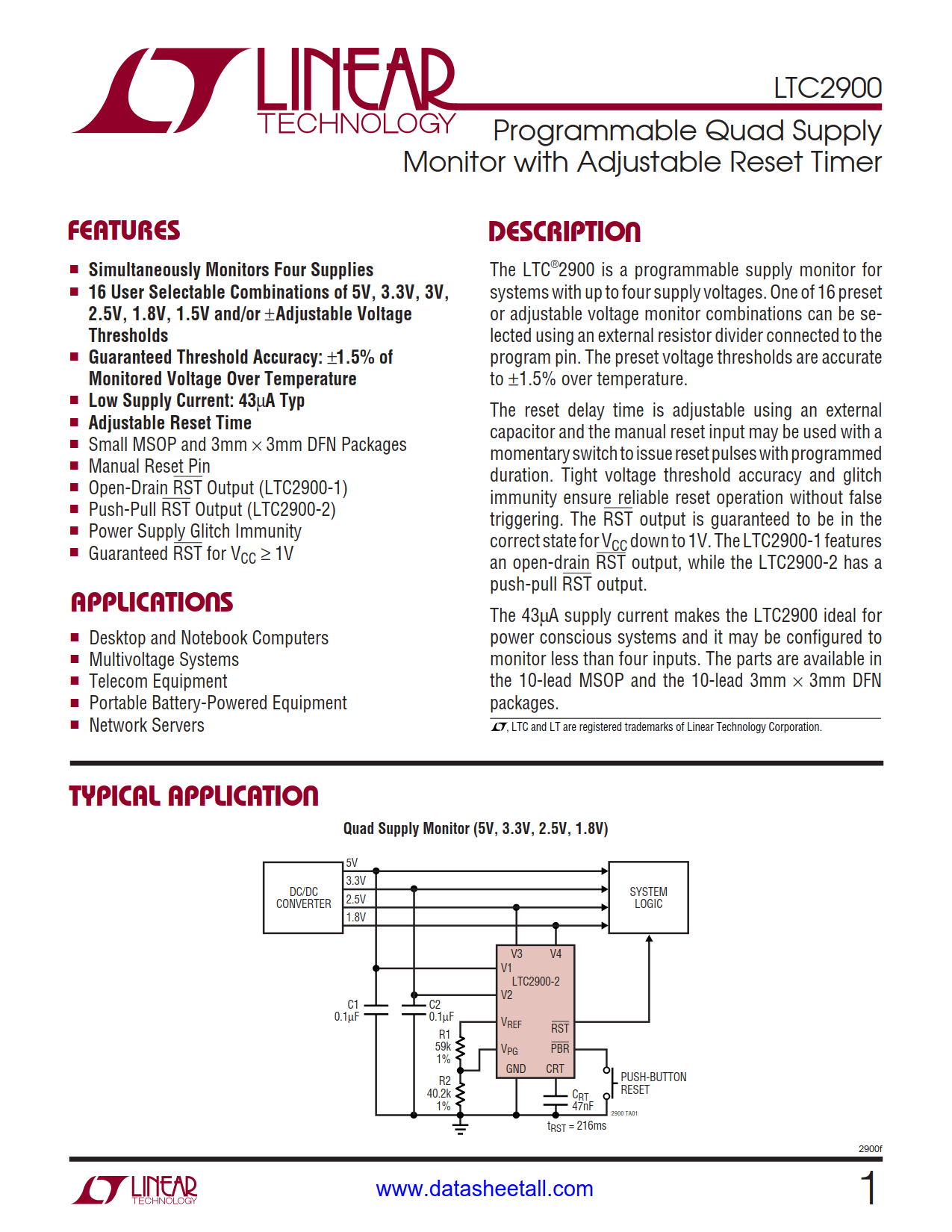 LTC2900 Datasheet