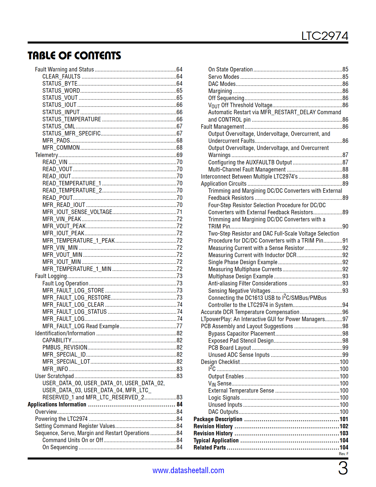 LTC2974 Datasheet Page 3