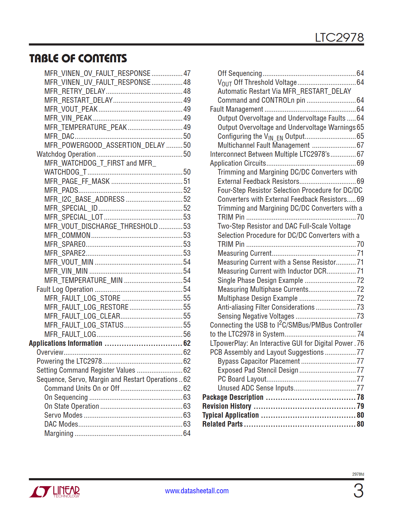 LTC2978 Datasheet Page 3