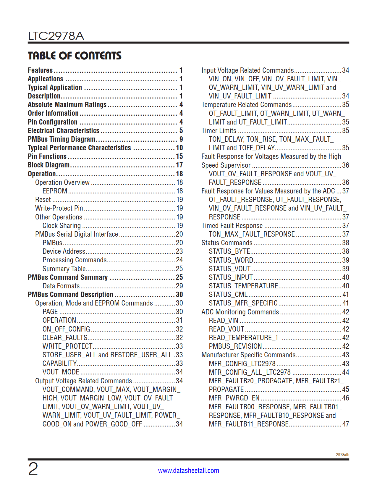 LTC2978A Datasheet Page 2