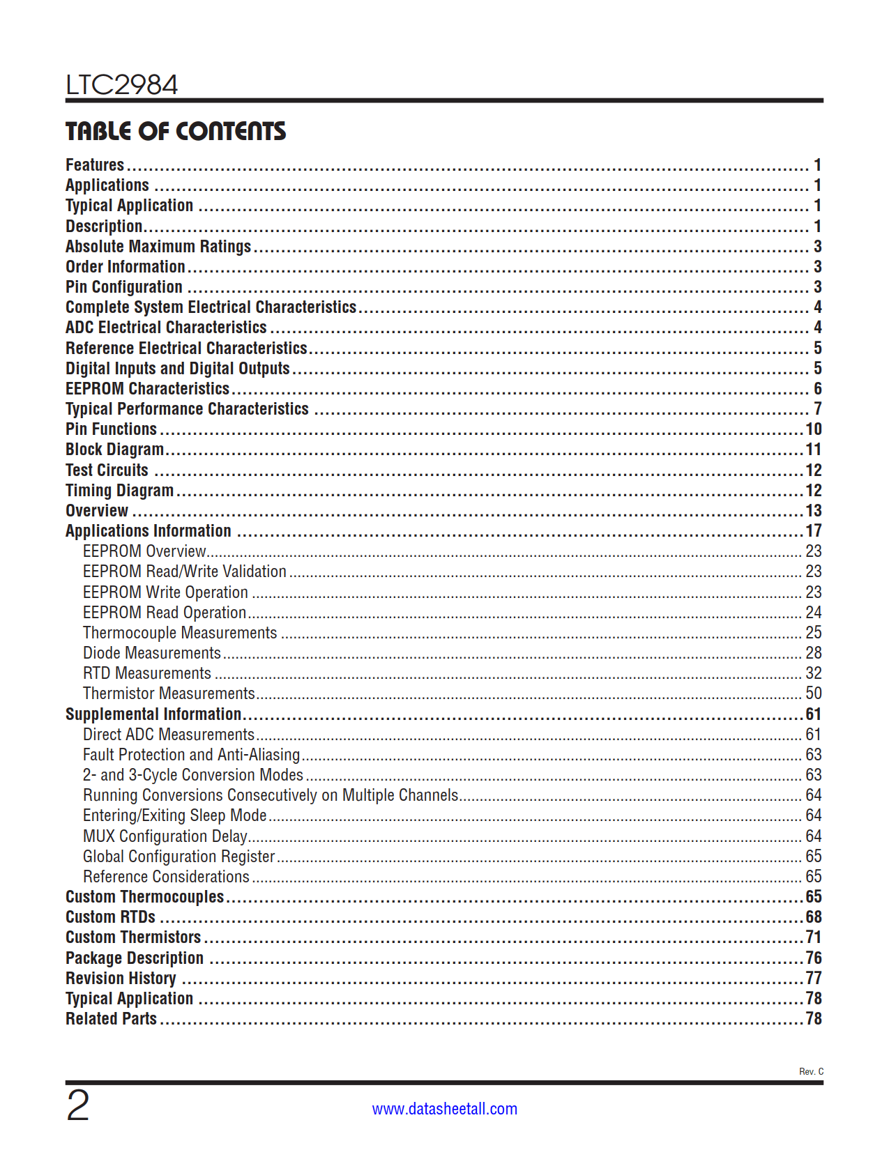 LTC2984 Datasheet Page 2