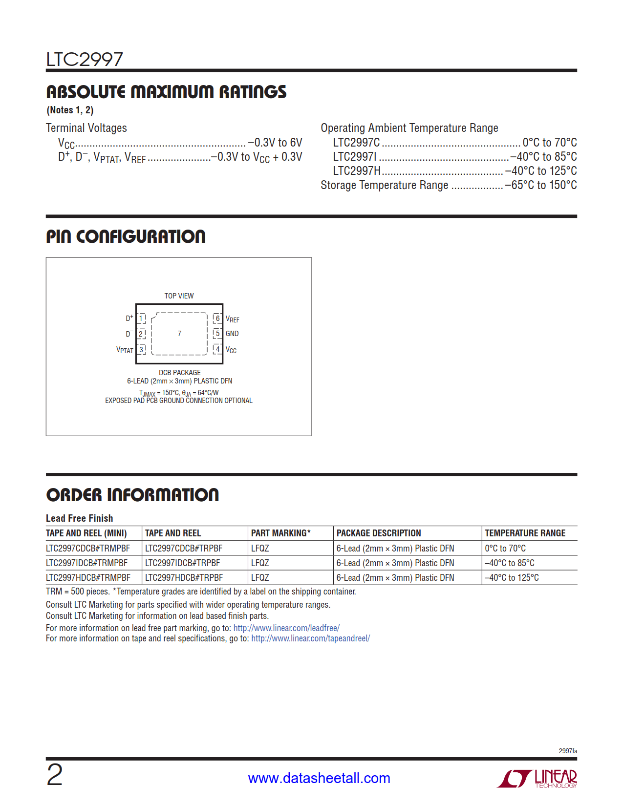 LTC2997 Datasheet Page 2