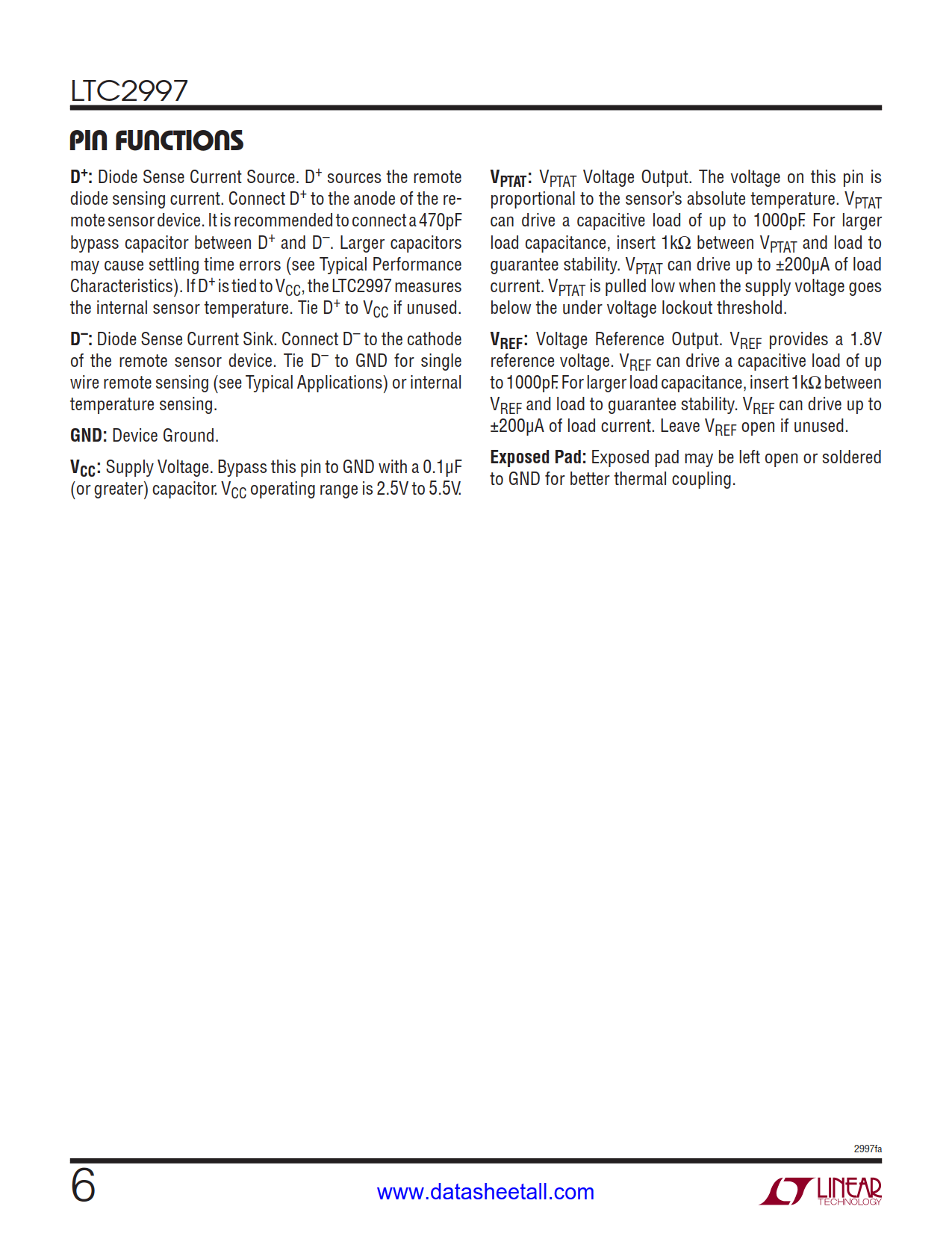 LTC2997 Datasheet Page 6