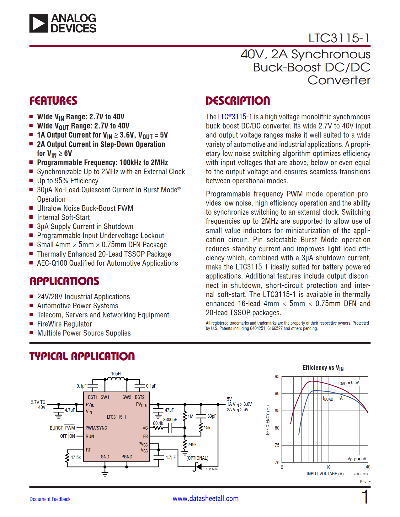 LTC3115-1 Datasheet