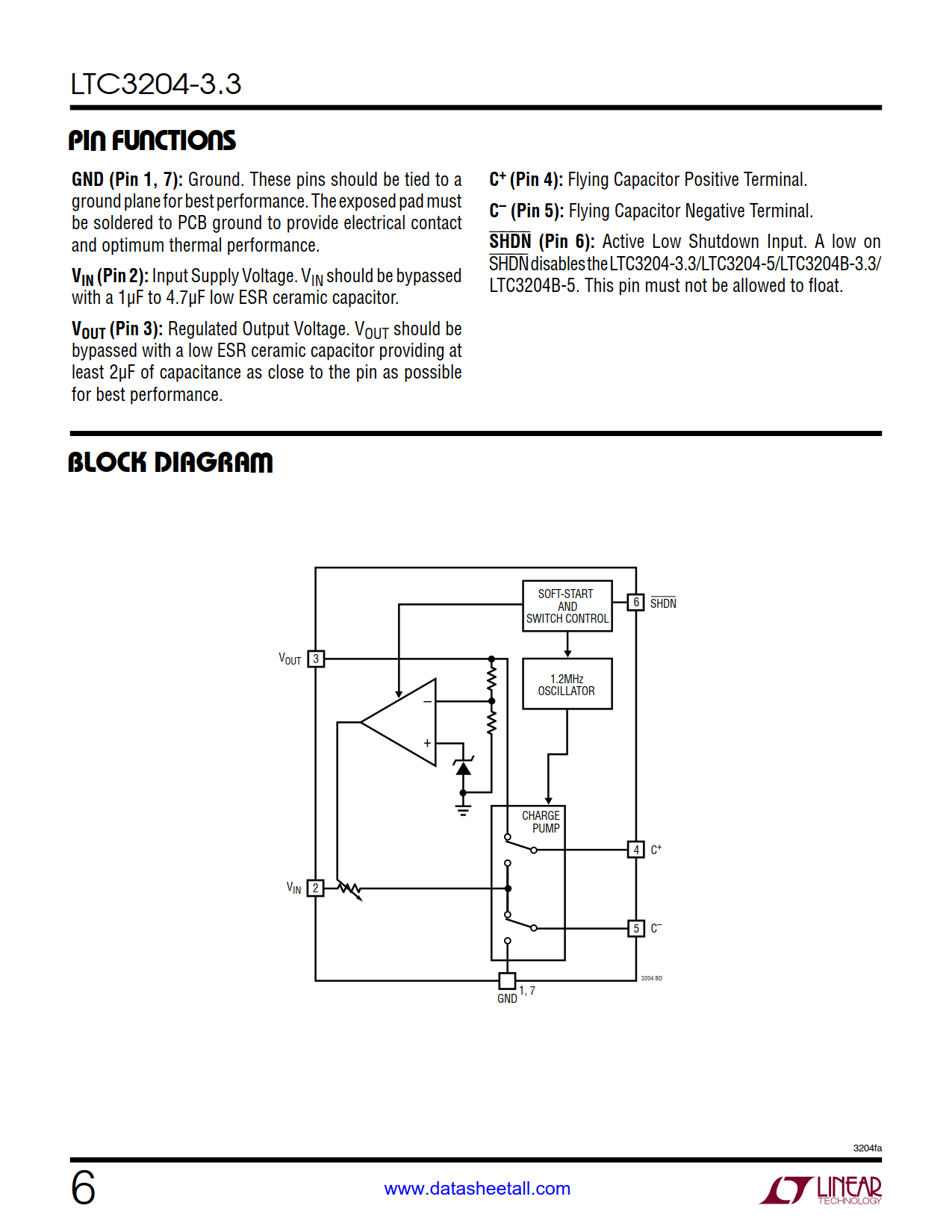 LTC3204-3.3 Datasheet Page 6