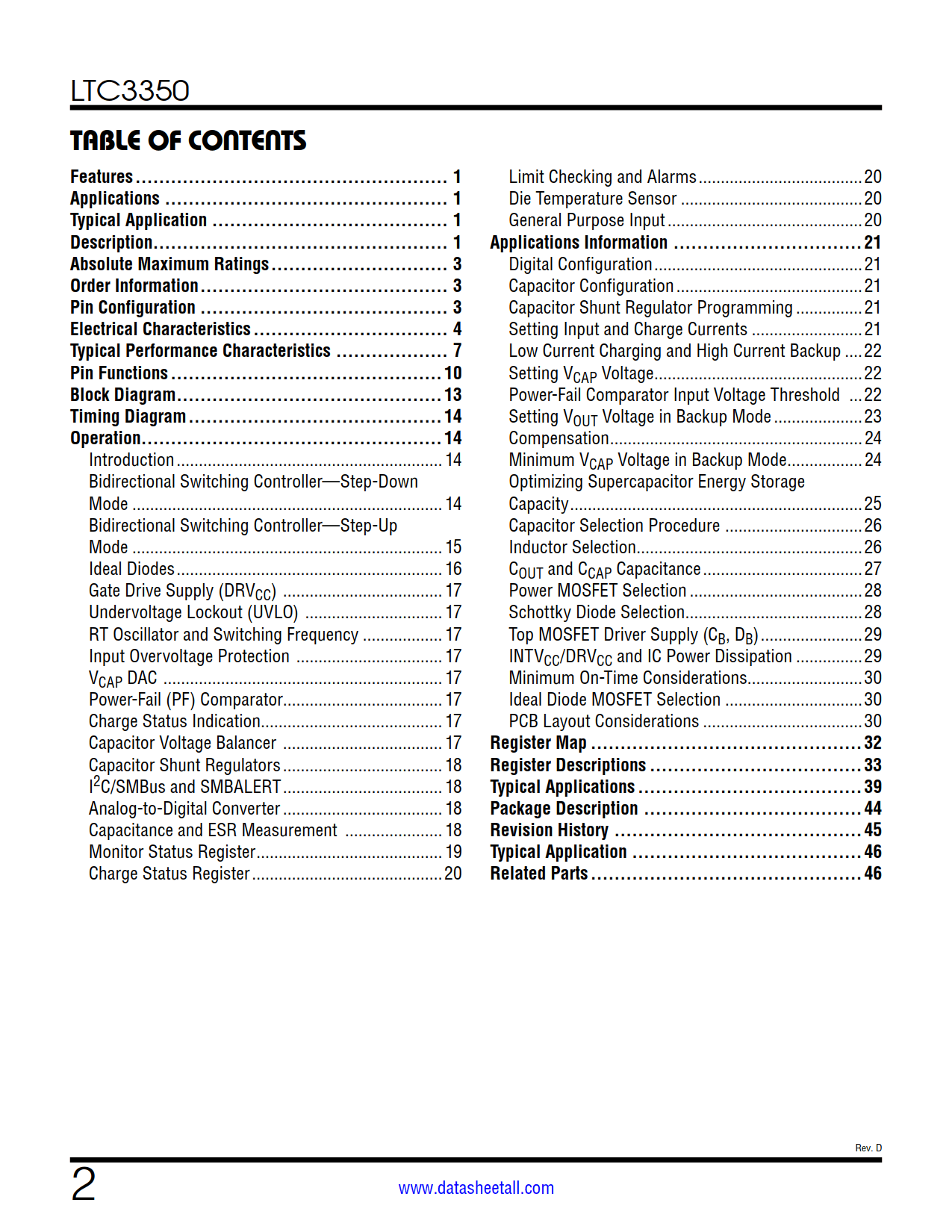 LTC3350 Datasheet Page 2