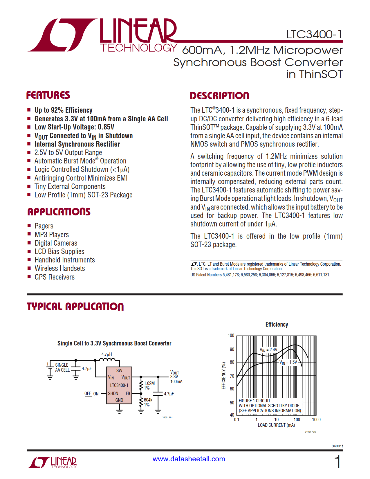 LTC3400-1 Datasheet