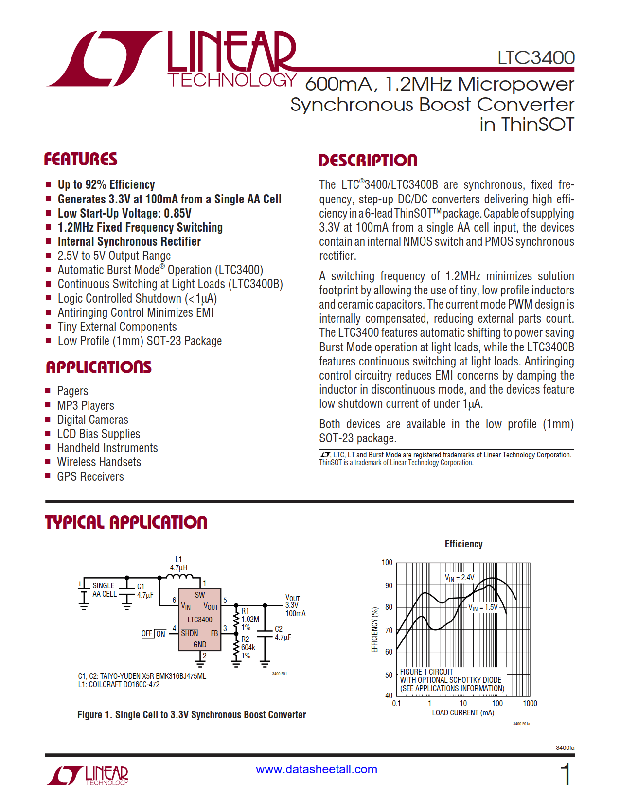 LTC3400 Datasheet