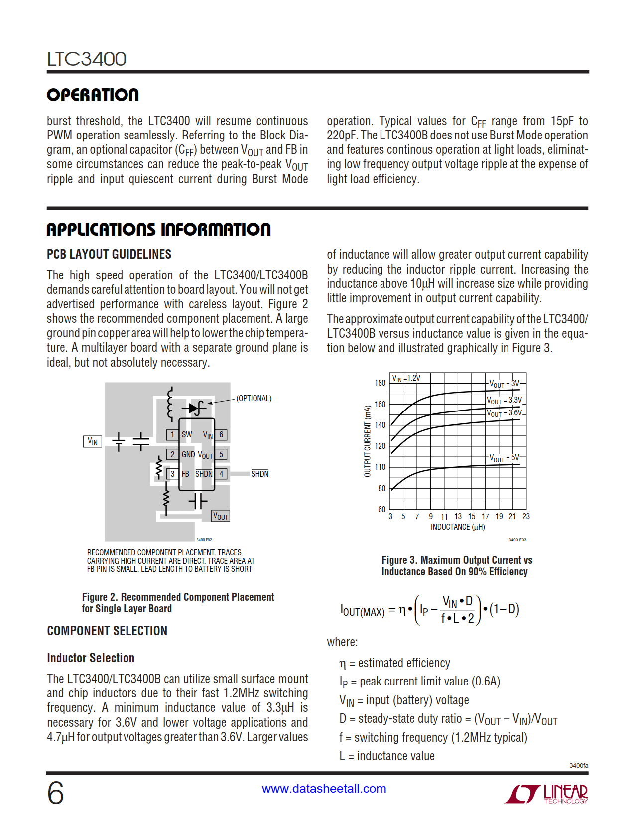 LTC3400 Datasheet Page 6