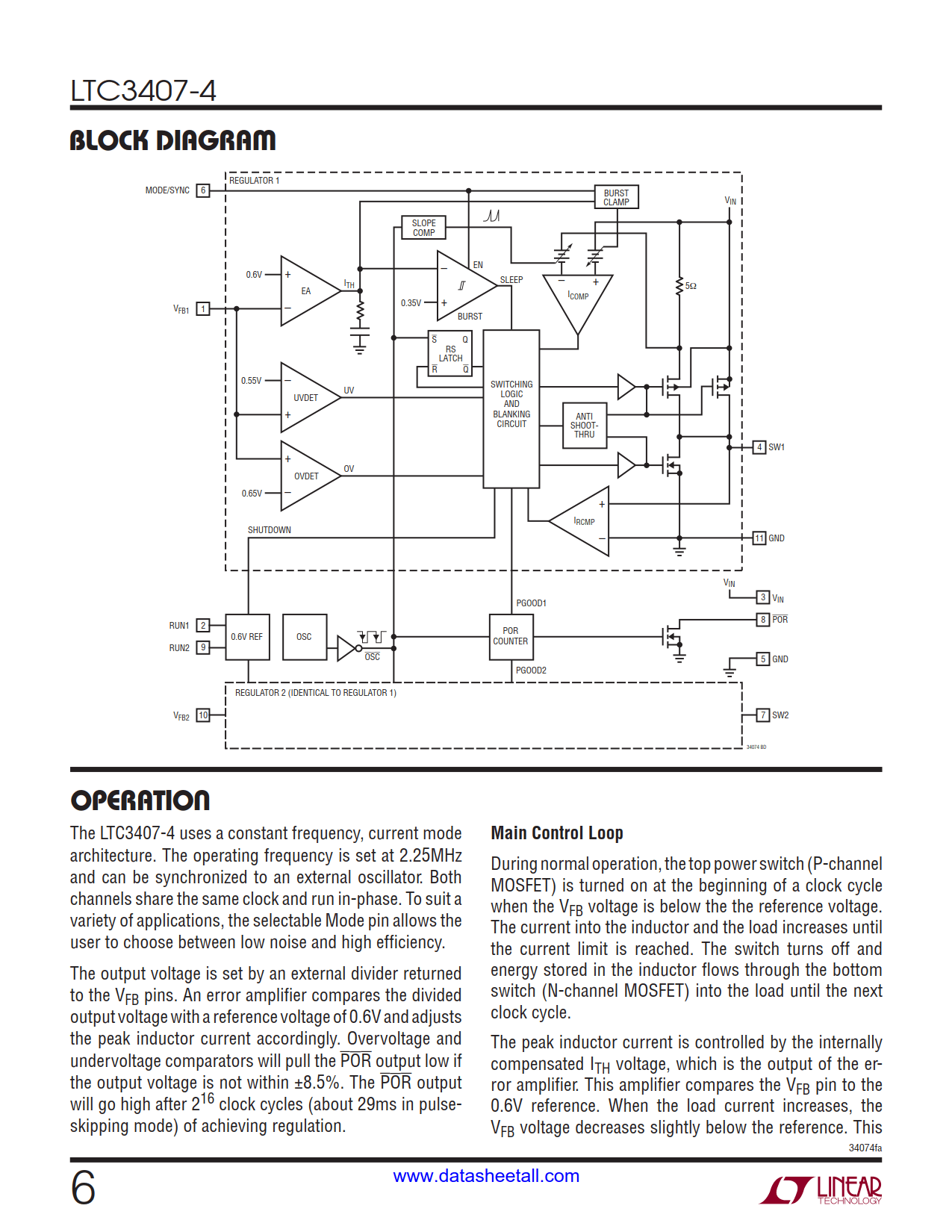 LTC3407-4 Datasheet Page 6