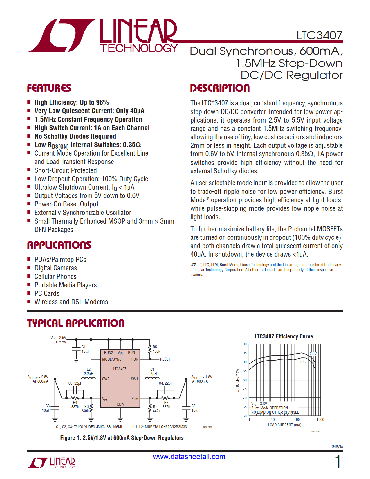 LTC3407 Datasheet