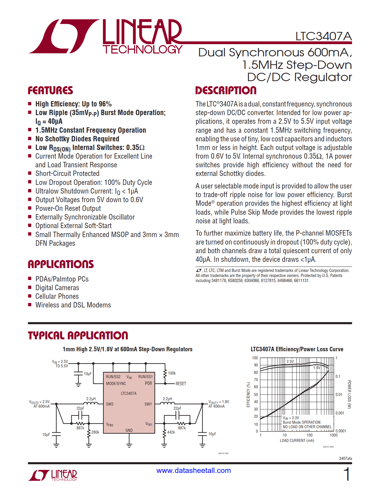 LTC3407A Datasheet