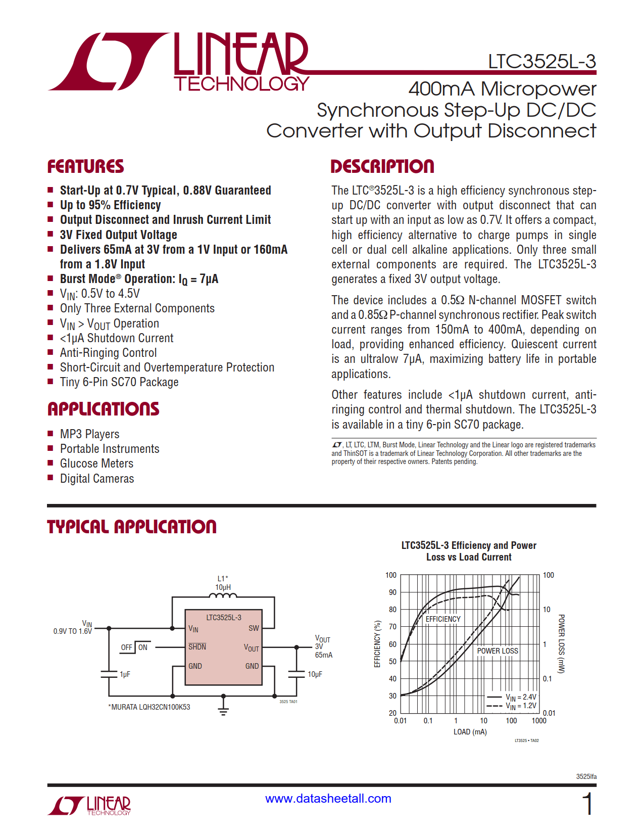 LTC3525L-3 Datasheet