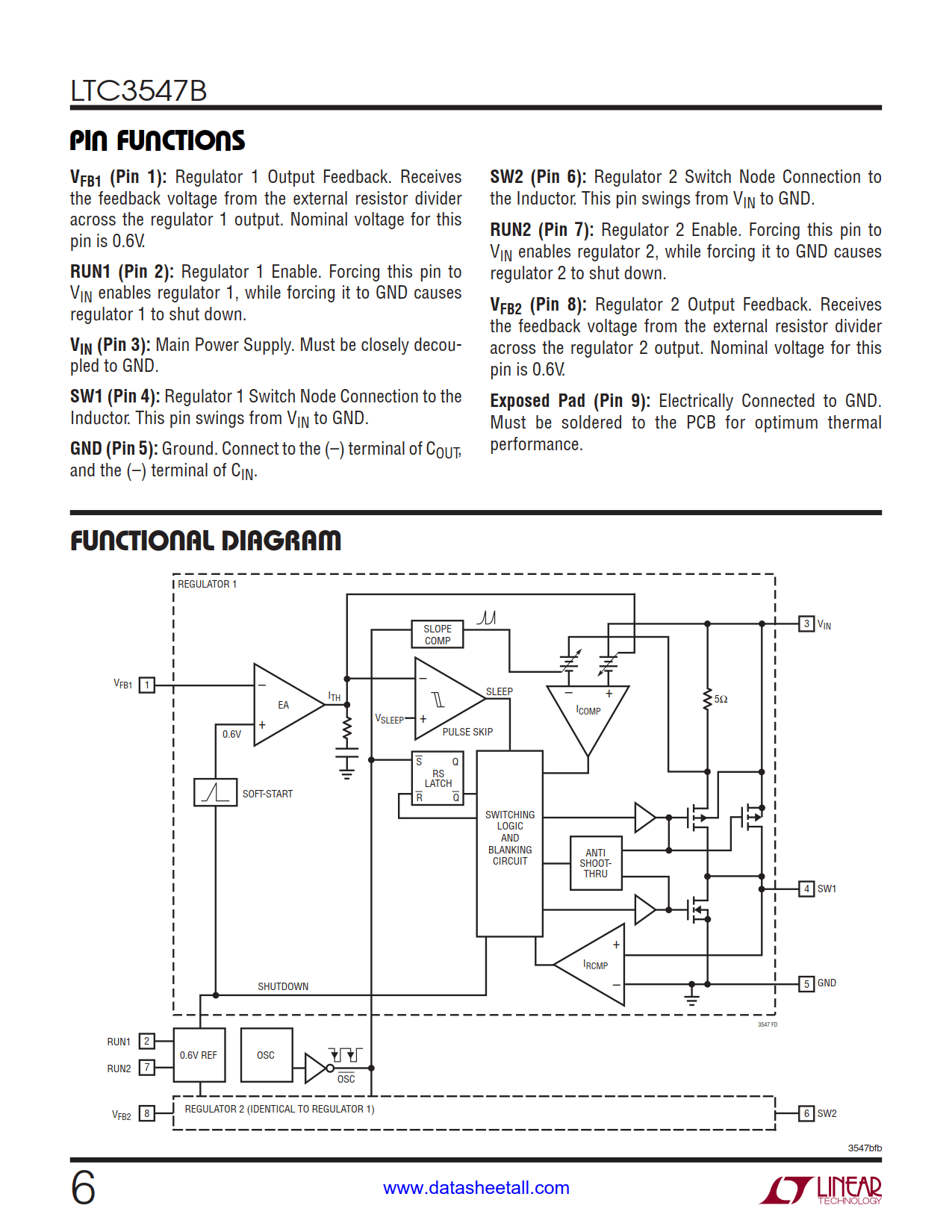 LTC3547B Datasheet Page 6