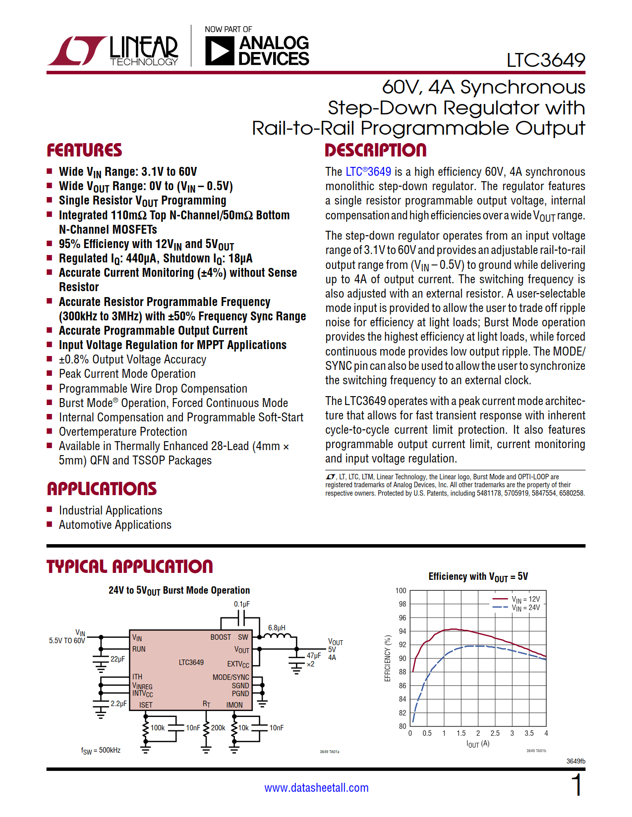 LTC3649 Datasheet