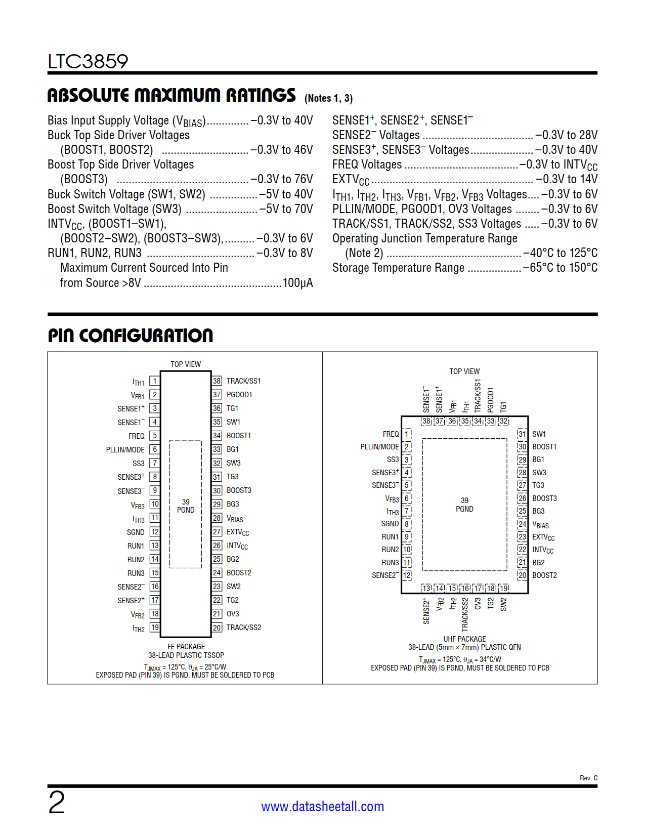 LTC3859 Datasheet Page 2