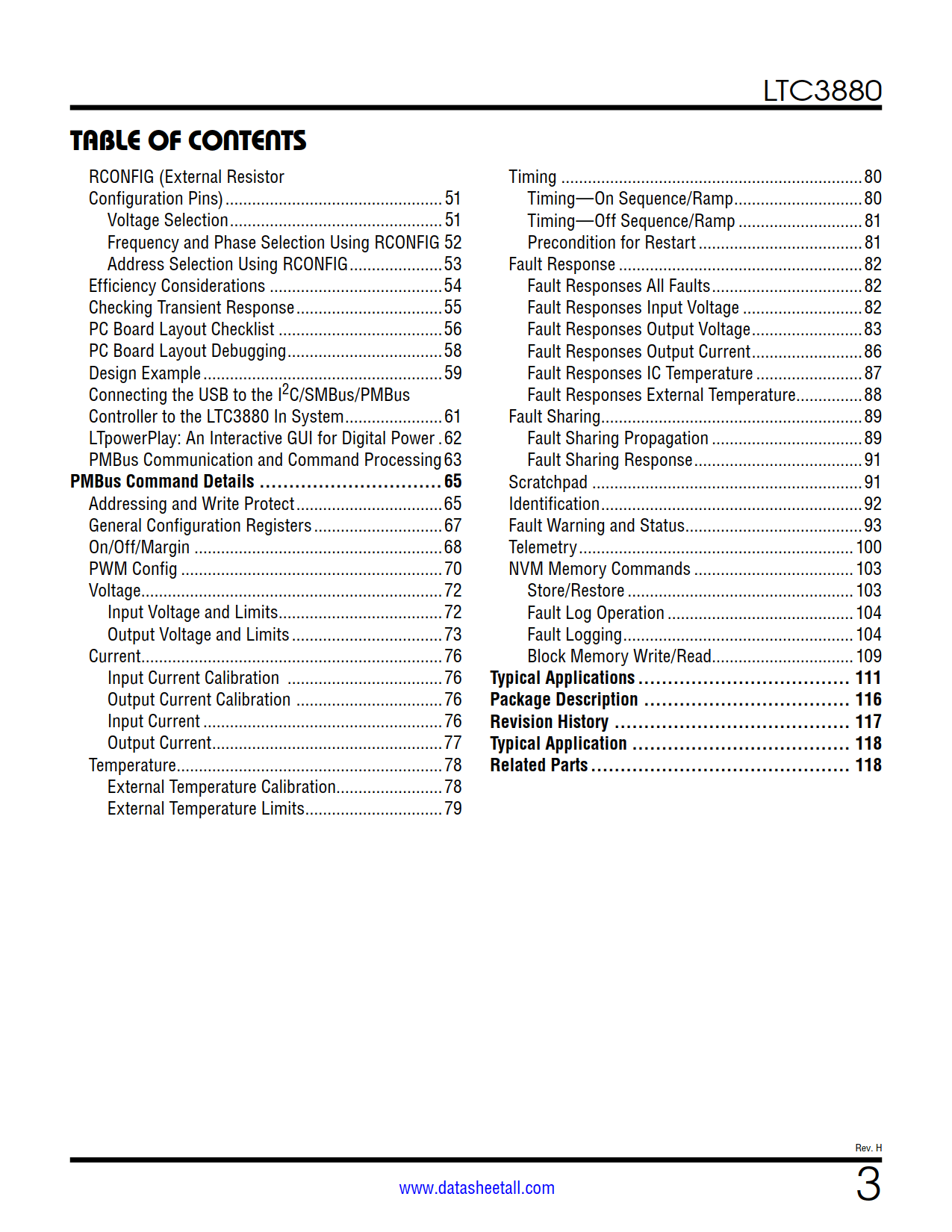 LTC3880 Datasheet Page 3