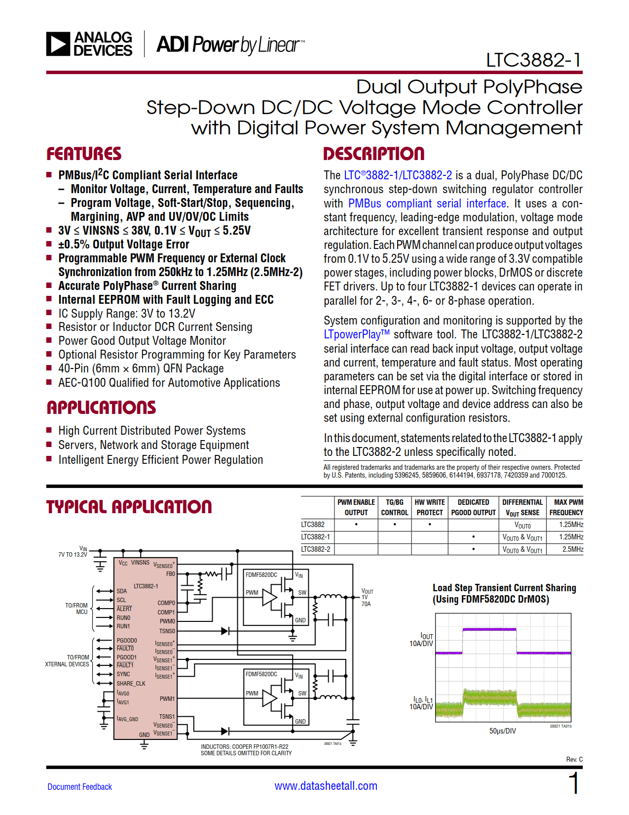 LTC3882-1 Datasheet