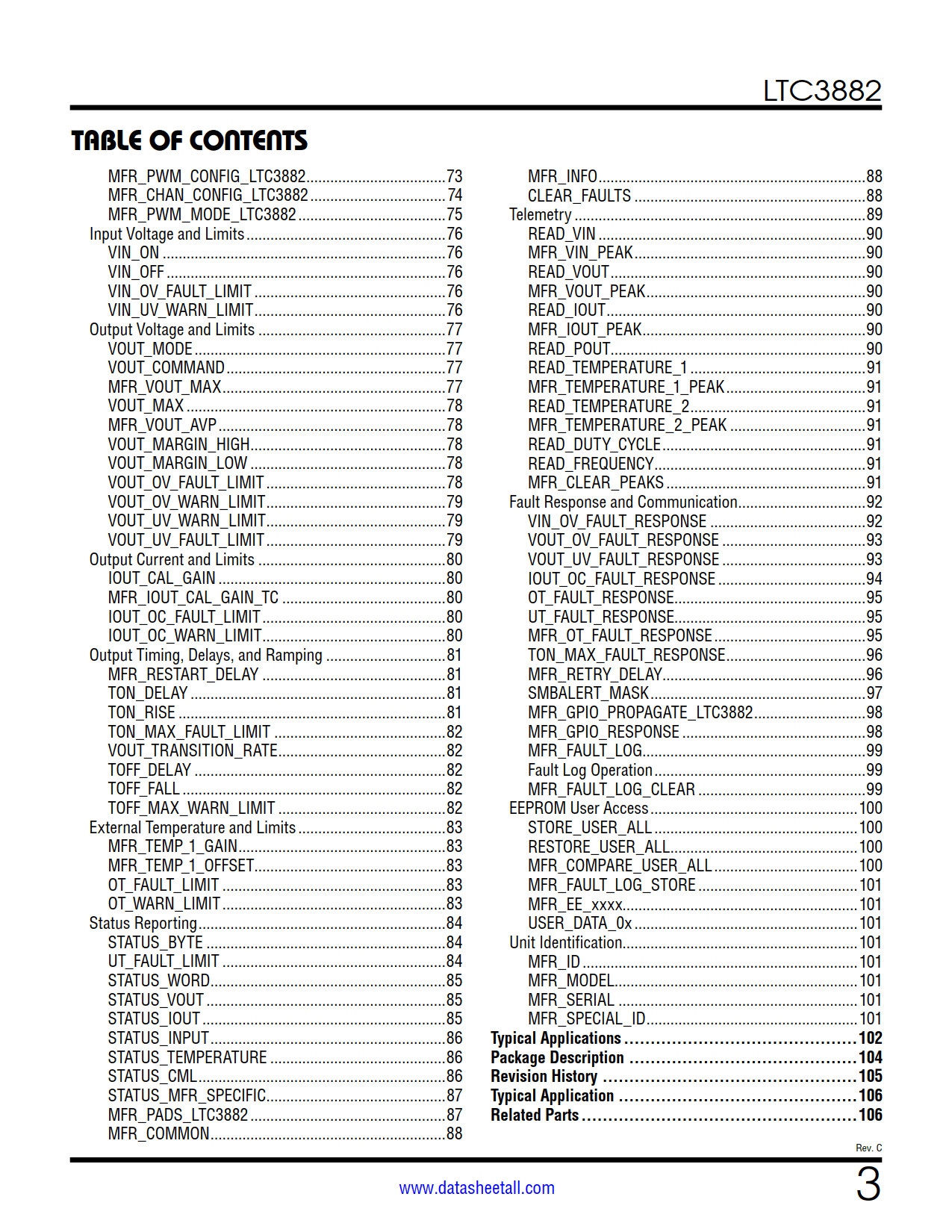 LTC3882 Datasheet Page 3