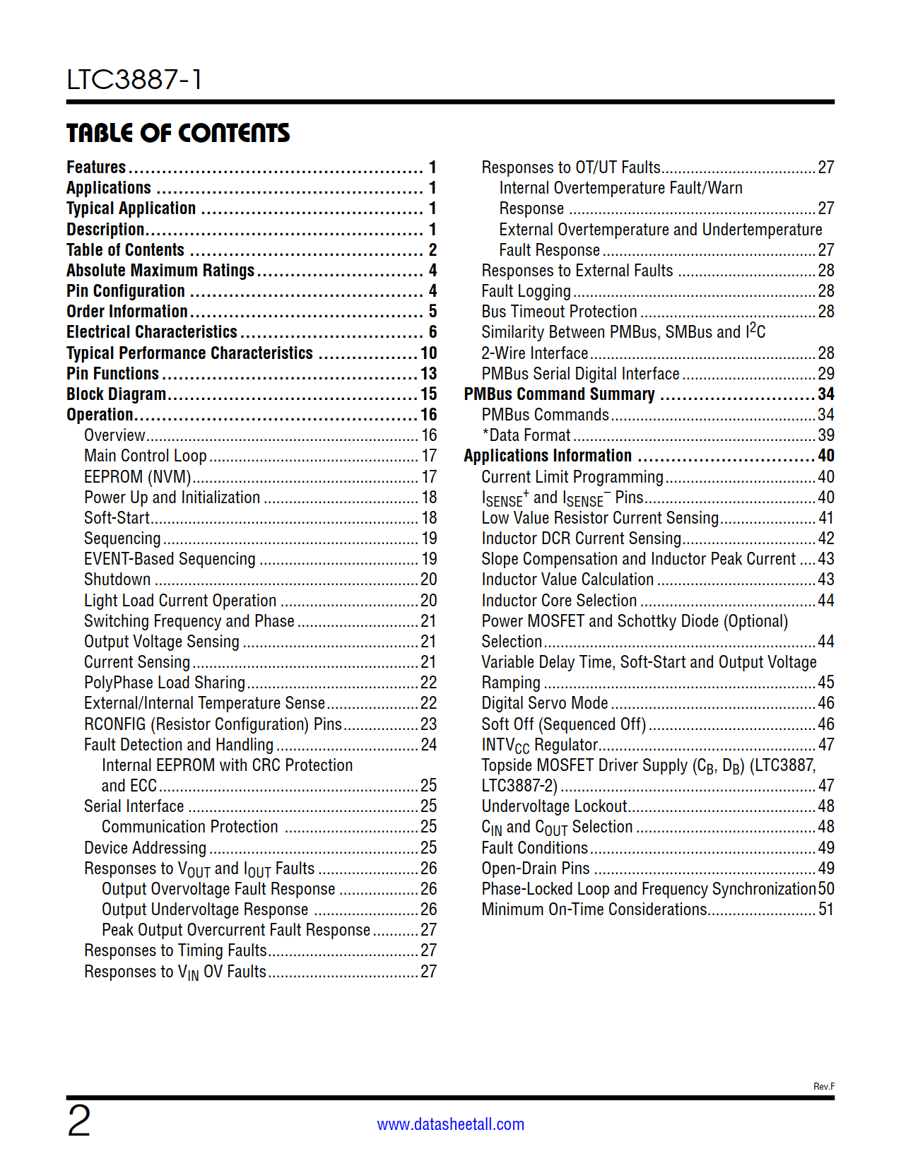 LTC3887-1 Datasheet Page 2