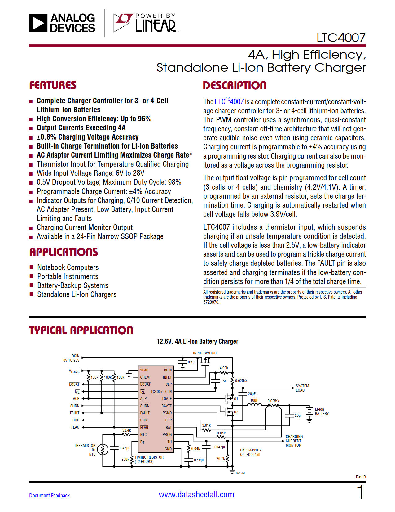 LTC4007 Datasheet