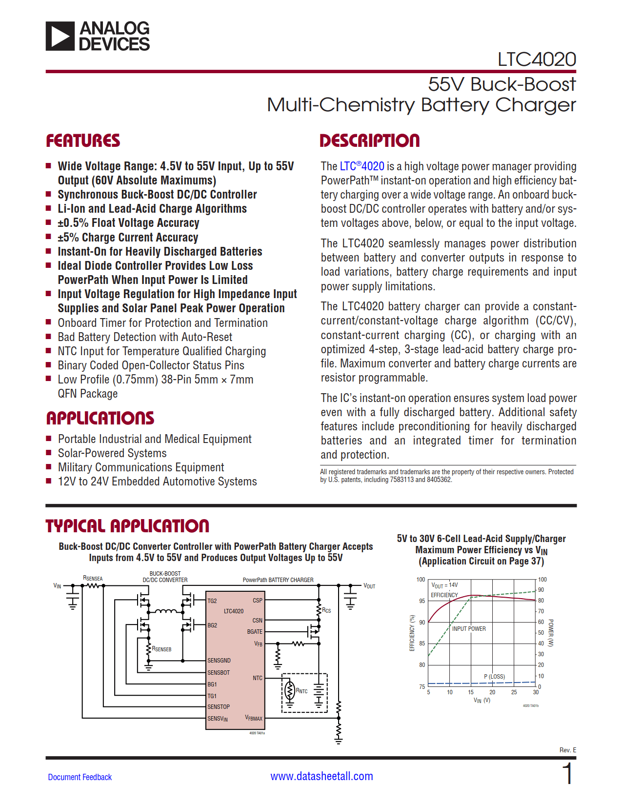 LTC4020 Datasheet