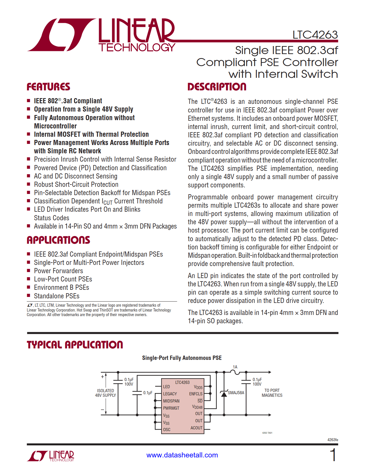 LTC4263 Datasheet