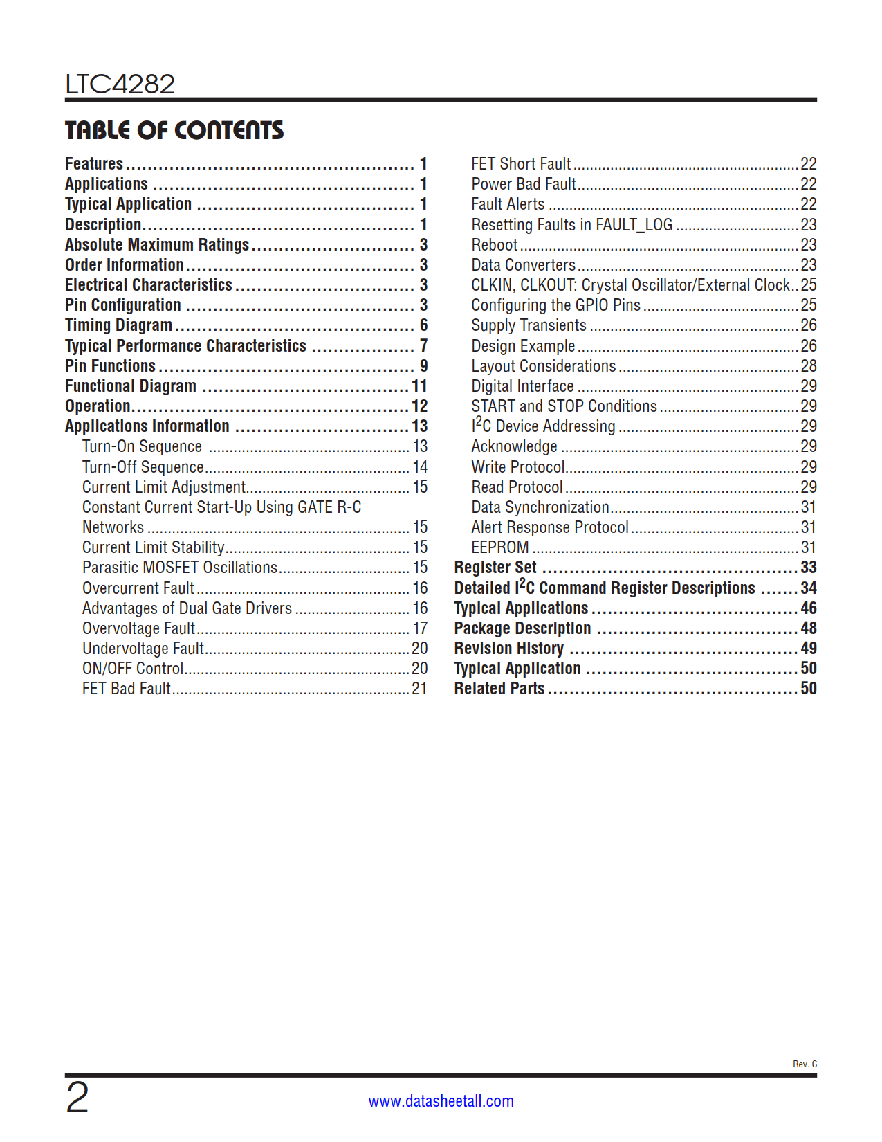 LTC4282 Datasheet Page 2