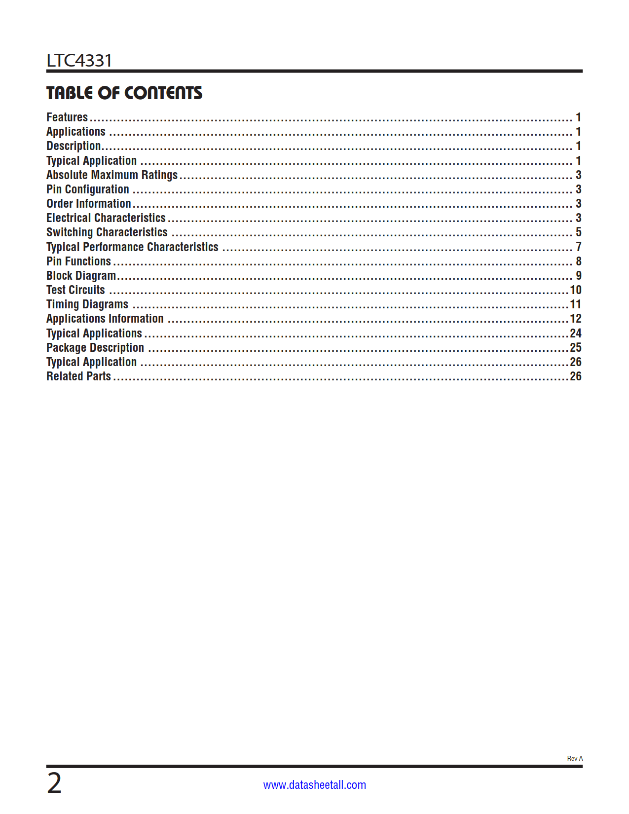 LTC4331 Datasheet Page 2