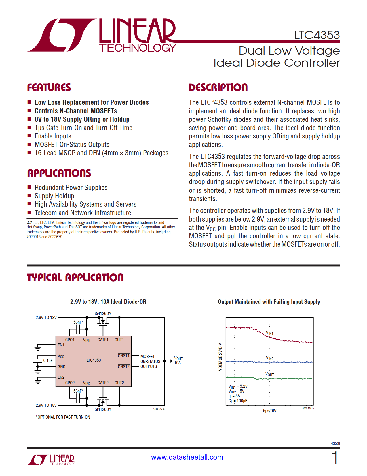 LTC4353 Datasheet