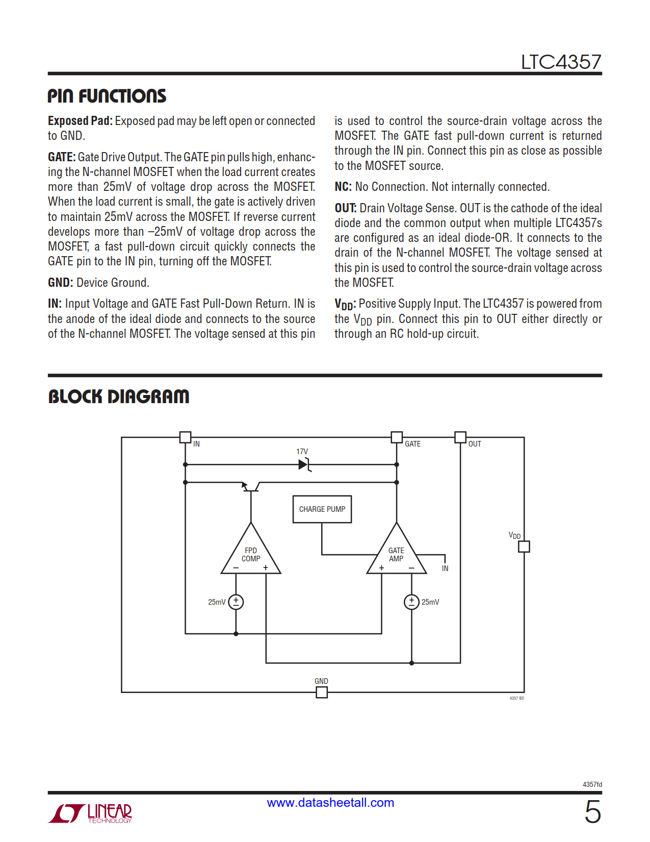 LTC4357 Datasheet Page 5