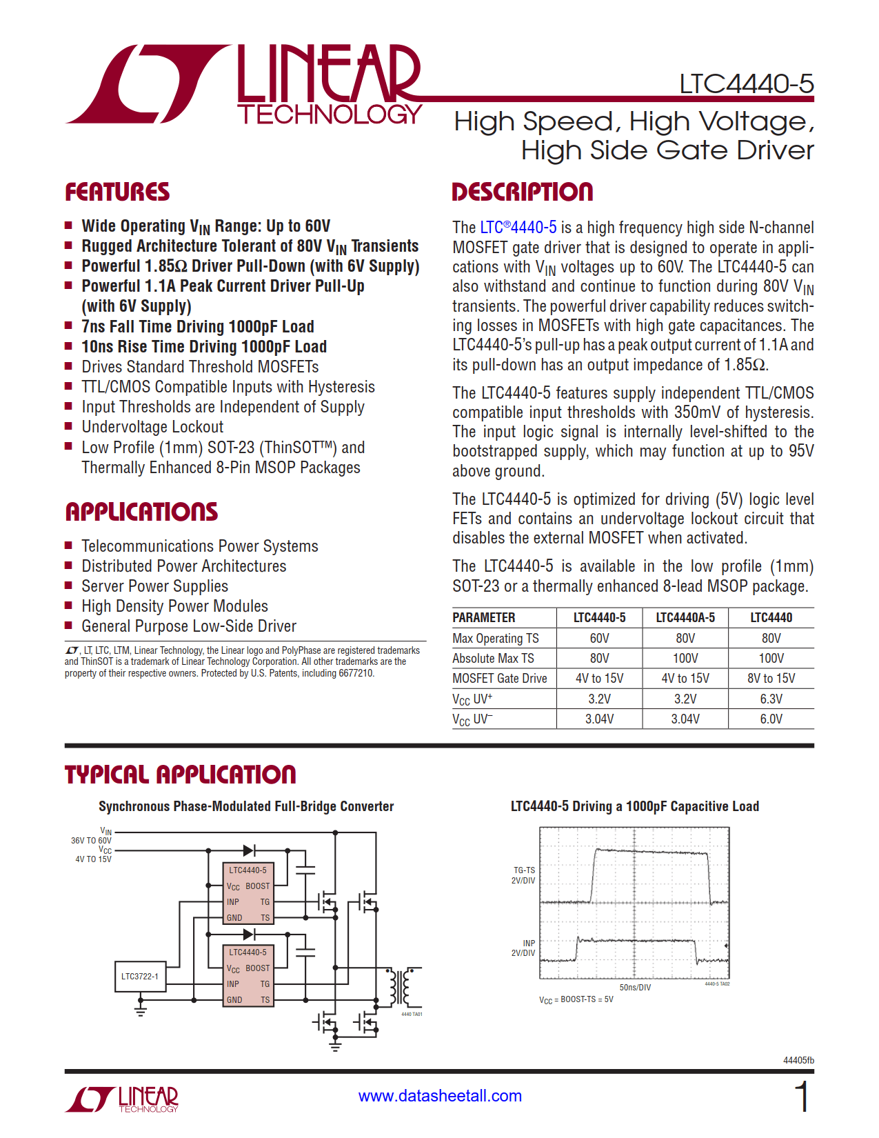 LTC4440-5 Datasheet