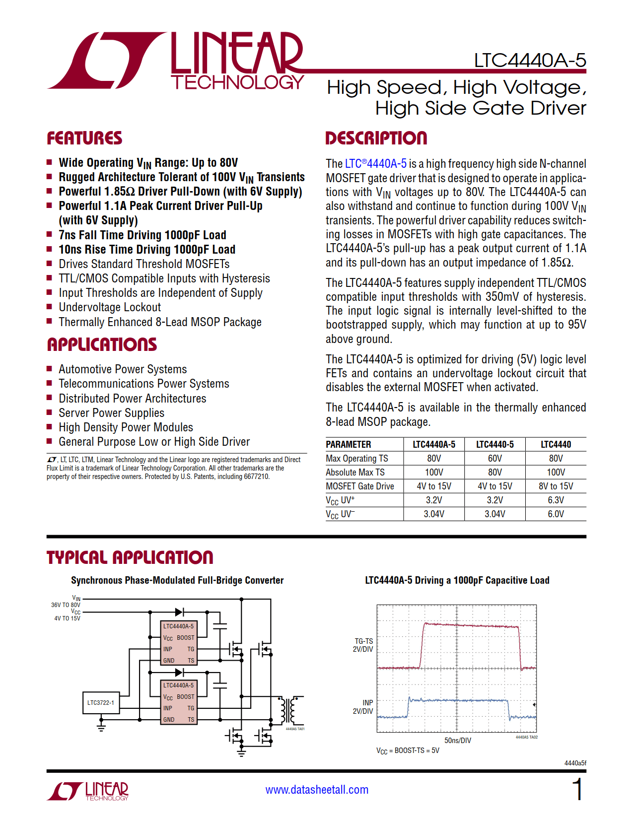 LTC4440A-5 Datasheet