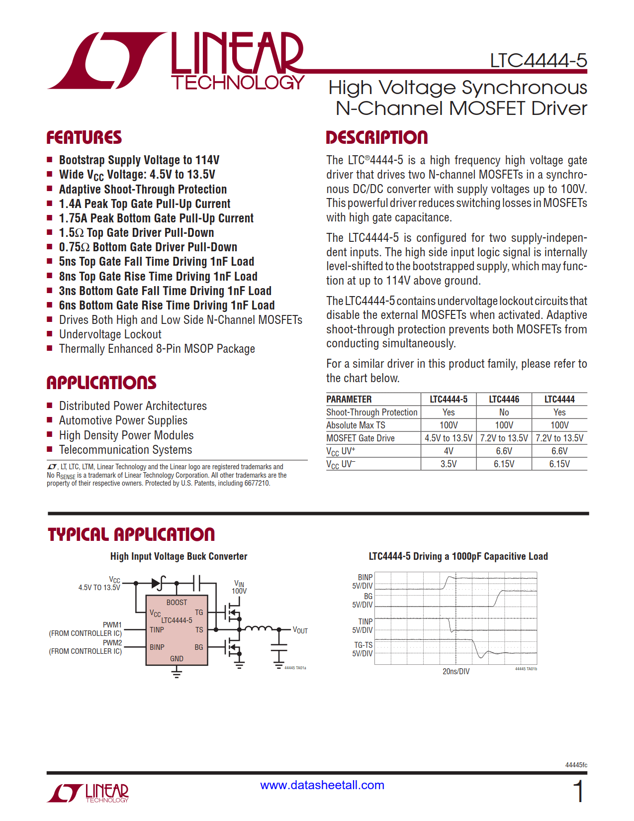 LTC4444-5 Datasheet