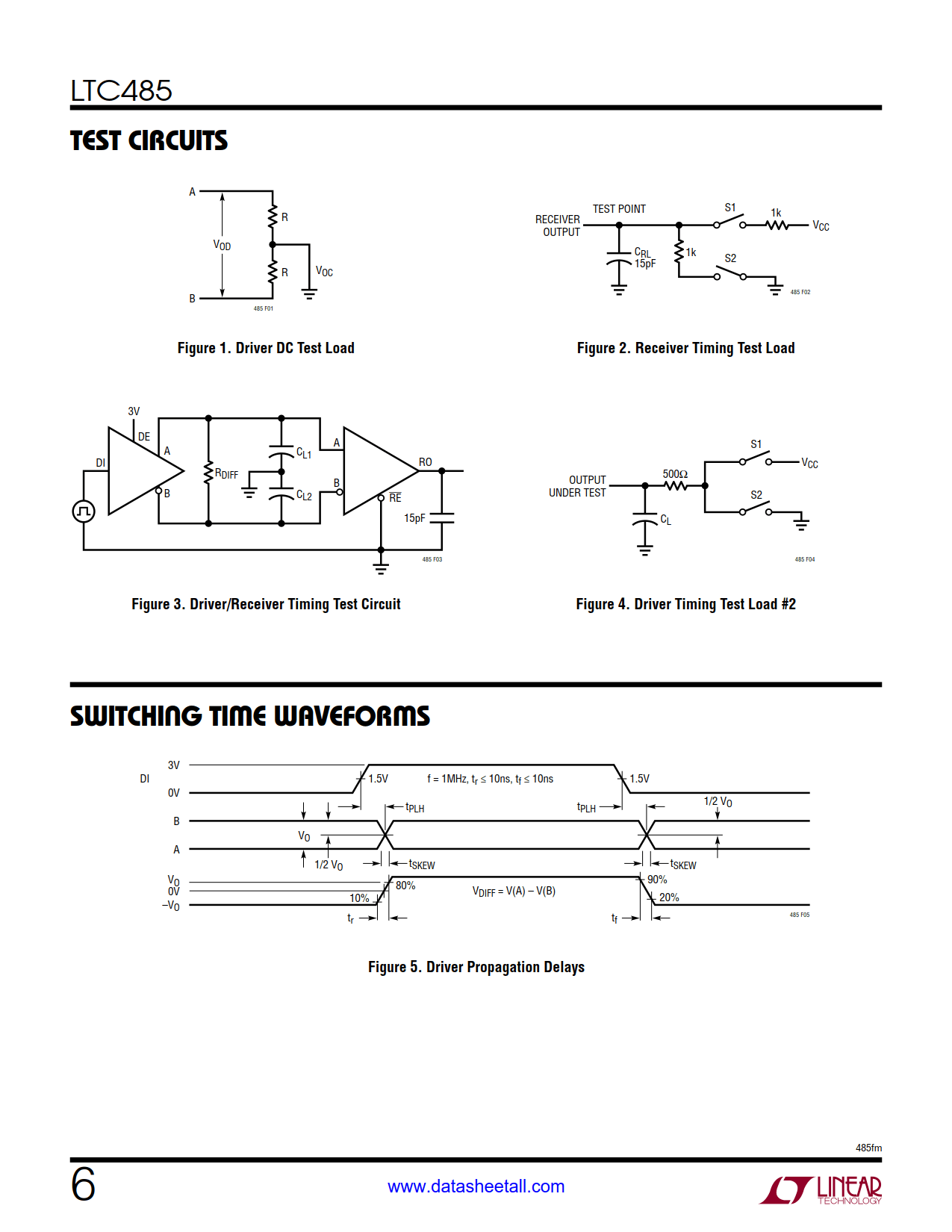 LTC485 Datasheet Page 6