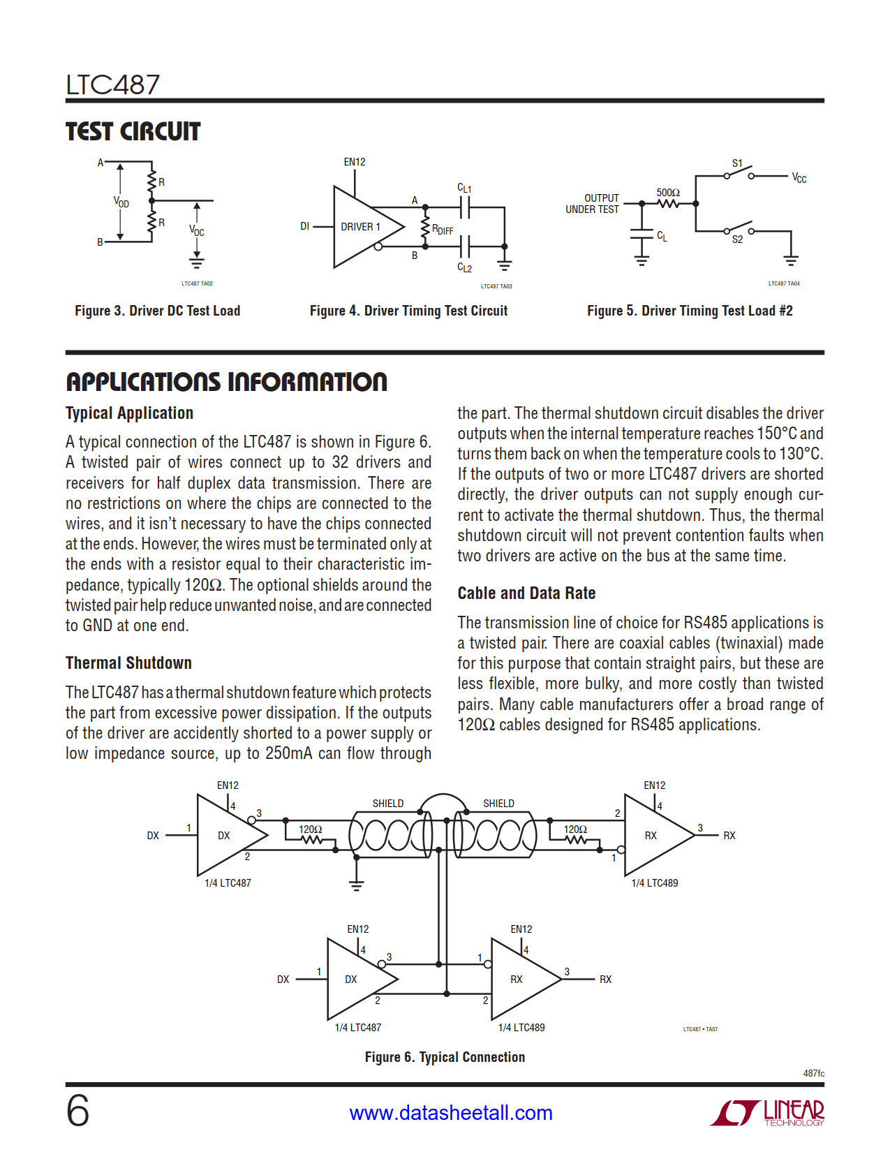 LTC487 Datasheet Page 6