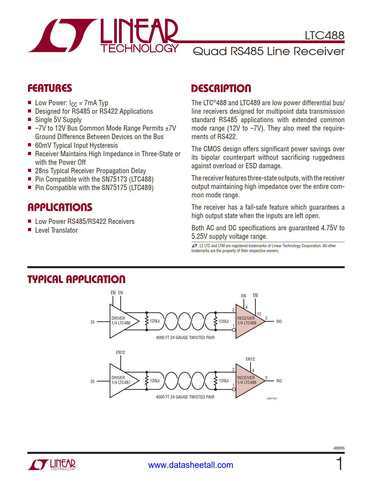 LTC488 Datasheet