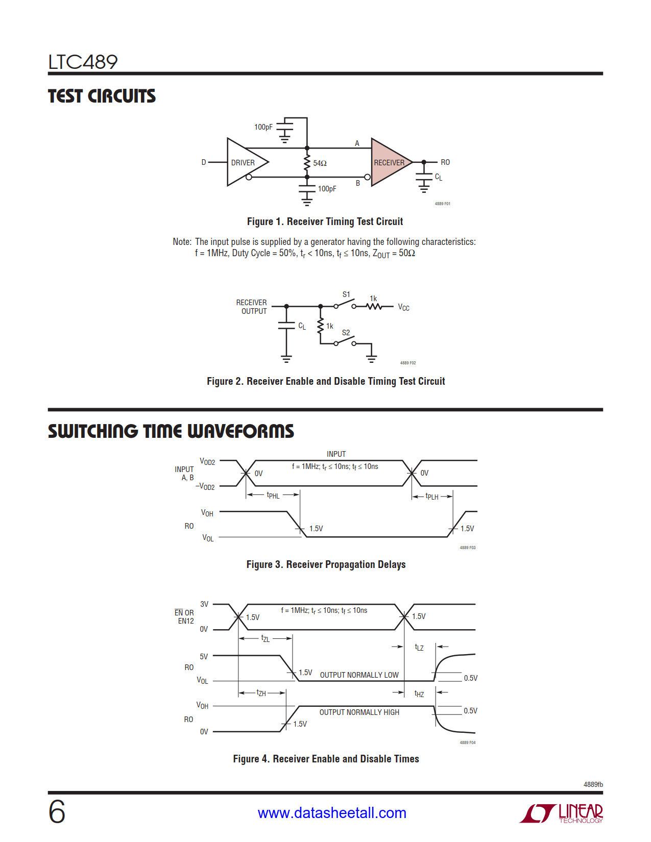 LTC489 Datasheet Page 6