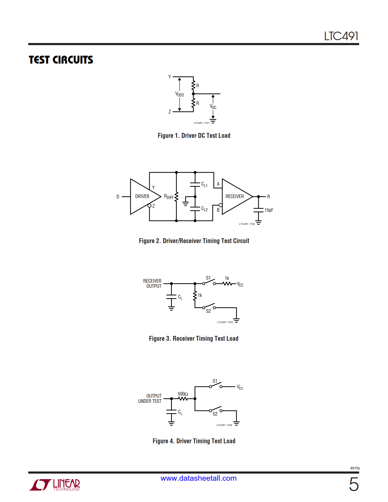 LTC491 Datasheet Page 5